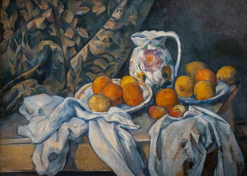Canvastavla Still Life with a Curtain, 1892-1894