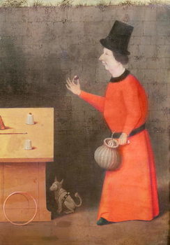 Canvastavla The Conjuror, detail (oil on panel)