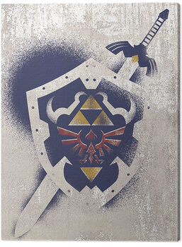 Canvastavla The Legend of Zelda - Hylian Shield Stencil