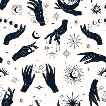 Canvastavla Vector seamless pattern with couple and
