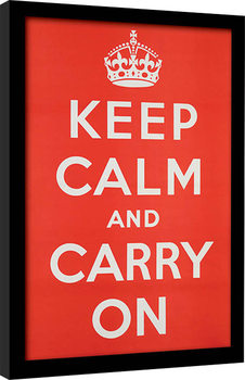 Keep Calm and Carry On gerahmte Poster