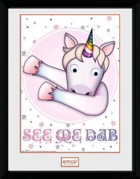 Unicorn - Emoji gerahmte Poster