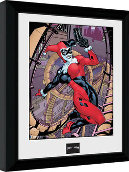 Gerahmte Poster Batman Comic - Harley Quinn