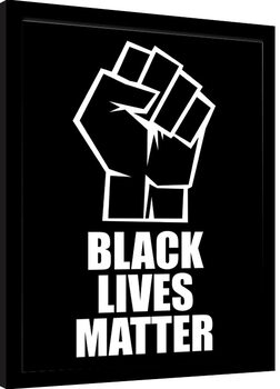 Gerahmte Poster Black Lives Matter - Fist