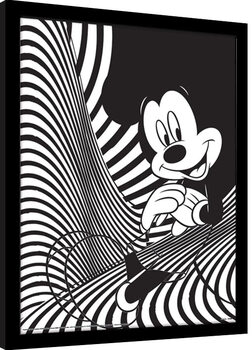 Gerahmte Poster Mickey Mouse - Linear