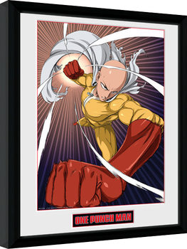 Gerahmte Poster One Punch Man - Speed Punch