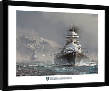 Gerahmte Poster World Of Warships - Bismark
