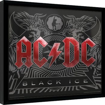 Indrammet plakat AC/DC - Black Ice