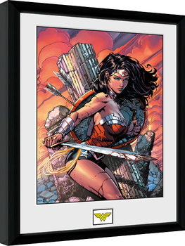 Indrammet plakat DC Comics - Wonder Woman Sword