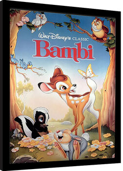 Indrammet plakat Disney - Bambi