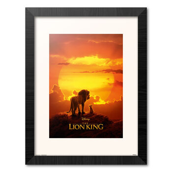 Indrammet plakat Disney - Lion King