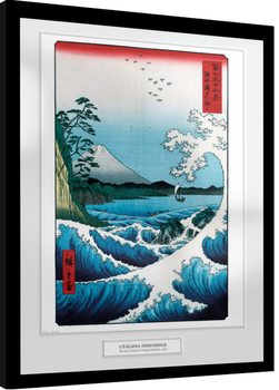 Indrammet plakat Hiroshige - The Sea At Satta