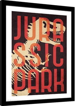 Indrammet plakat Jurassic Park - Skeleton