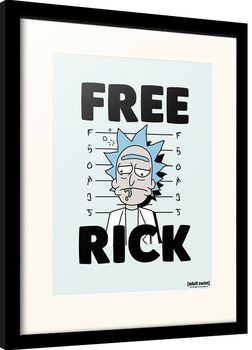 Indrammet plakat Rick and Morty - Free Rick
