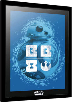 Indrammet plakat Star Wars: Episode IX - The Rise of Skywalker - BB-8 Blue