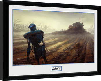 Fallout 4 - Farming Robot indrammet plakat