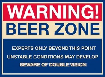 Metallschild BEER ZONE