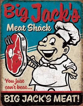Metallschild Big Jack's Meats