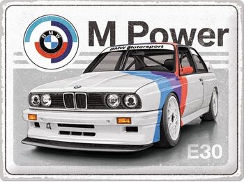 Metallschild BMW - E30 M Power