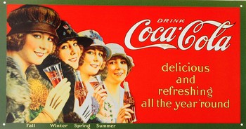 Metallschild COCA COLA - 4 seasons