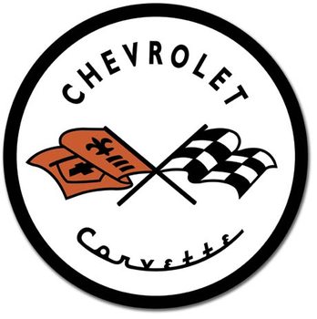 Metallschild CORVETTE 1953 CHEVY - Chevrolet logo