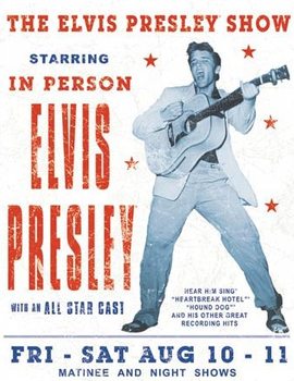 Metallschild Elvis Presley - Show