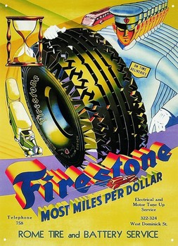 Metallschild FIRESTONE