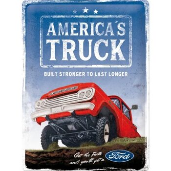 Metallschild Ford - F100 - America's Truck