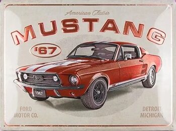 Metallschild Ford - Mustang - GT 1967