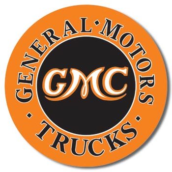 Metallschild GMC Trucks Round