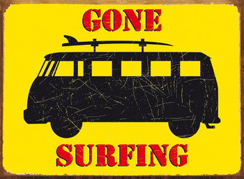 Metallschild GONE SURFING