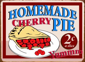 Metallschild HOMEMADE CHERRY PIE