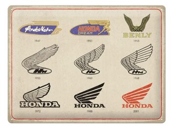 Metallschild Honda Logo Evolution