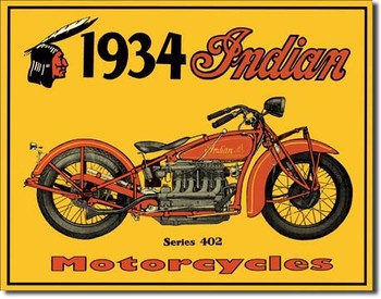 Metallschild INDIAN - motorcycles