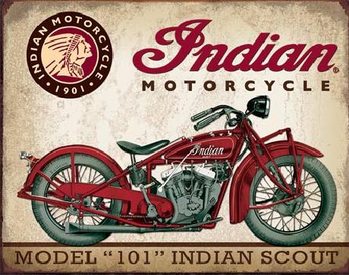 Metallschild INDIAN MOTORCYCLES - Scout Model 102
