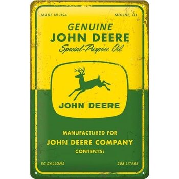 Metallschild John Deere Special Purpose Oil