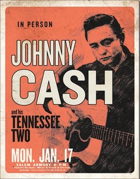 Metallschild Johnny Cash & His Tennessee Two