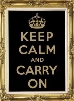 Metallschild KEEP CALM BLACK & GOLD