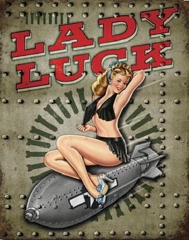 Metallschild LEGENDS - lady luck