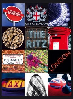 Metallschild LONDON COLLAGE 2