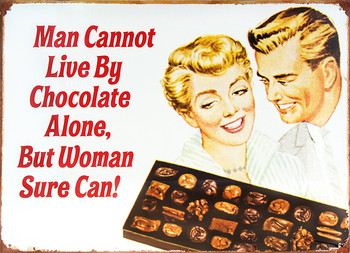 Metallschild MAN CANNOT LIVE