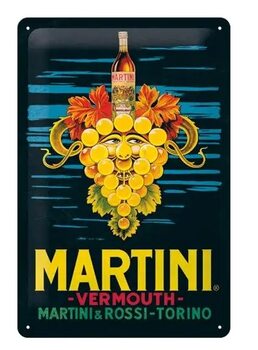 Metallschild Martini Vermouth Grapes