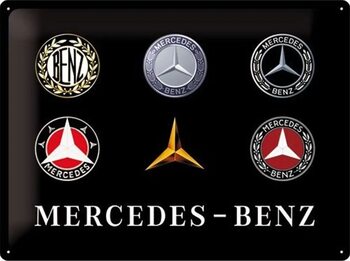 Metallschild Mercedes-Benz - Logo Evolution