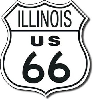 Metallschild ROUTE 66 - illinois