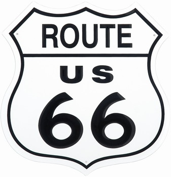 Metallschild ROUTE 66 SHIELD