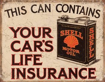 Metallschild Shell - Life Insurance