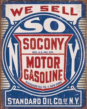 Metallschild Socony Gasoline