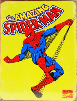 Metallschild SPIDER-MAN - vintage