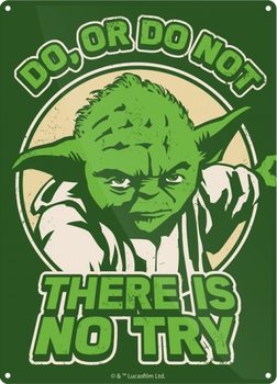 Metallschild Star Wars - Yoda Try