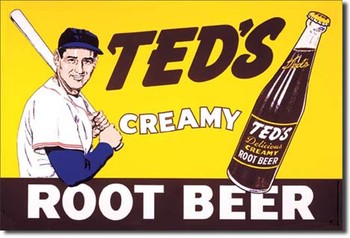 Metallschild TEDS CREAMY - root beer
